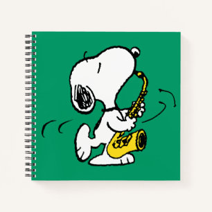 Erdnüsse Snoopy Saxophone Player Notizbuch