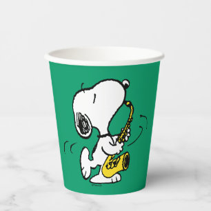 Erdnüsse Snoopy Saxophone Player Pappbecher