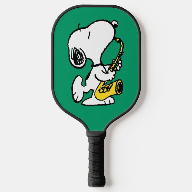 Erdnüsse | Snoopy Saxophone Player Pickleball Schläger (Vorderseite)