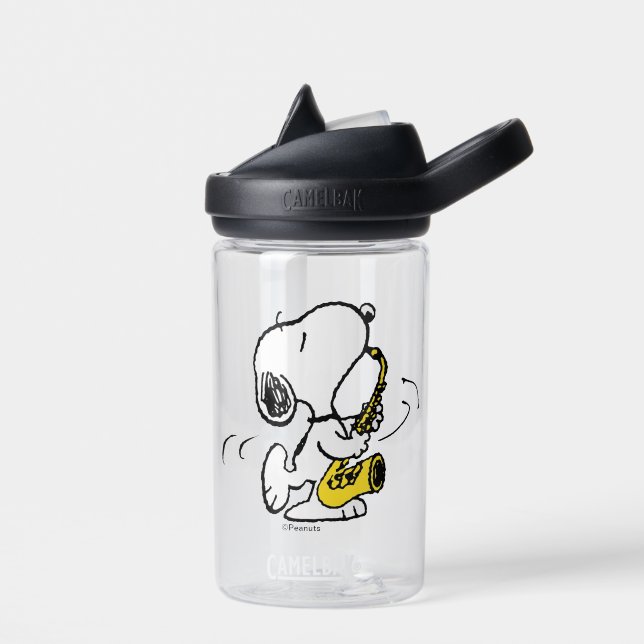 Erdnüsse | Snoopy Saxophone Player Trinkflasche (Links)