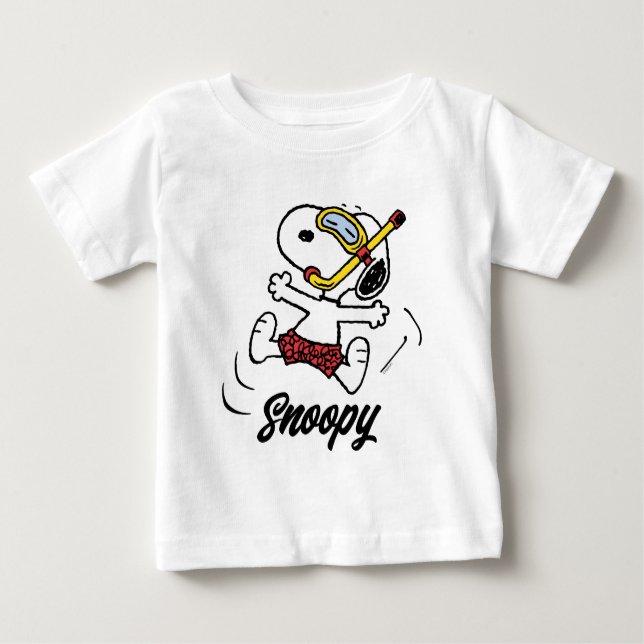 Erdnüsse | Snoopy Scuba Diver Baby T-shirt (Vorderseite)