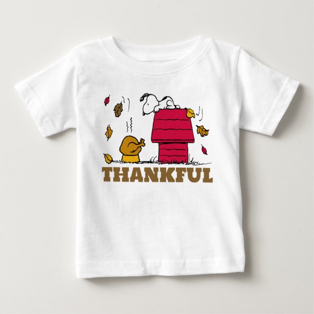 Erdnüsse | Snoopy Seid dankbar Baby T-shirt (Vorderseite)