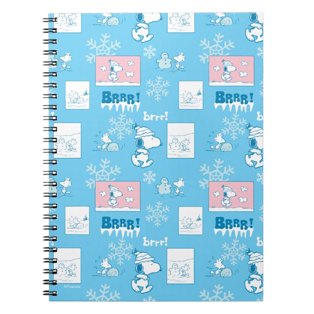Erdnüsse | Snoopy Snow Day Patterns Notizblock (Vorderseite)
