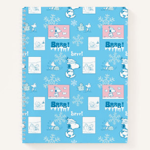 Erdnüsse Snoopy Snow Day Patterns Notizbuch