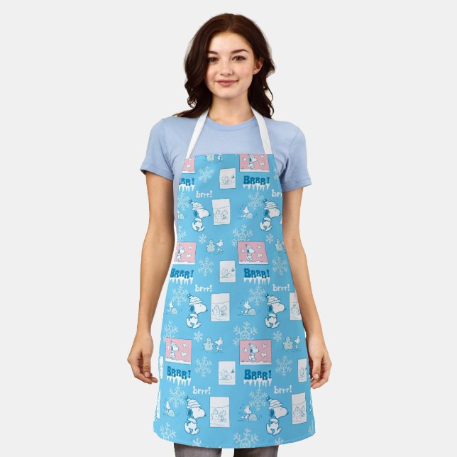 Erdnüsse | Snoopy Snow Day Patterns Schürze (Getragen)