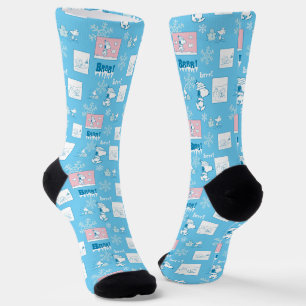 Erdnüsse   Snoopy Snow Day Patterns Socken