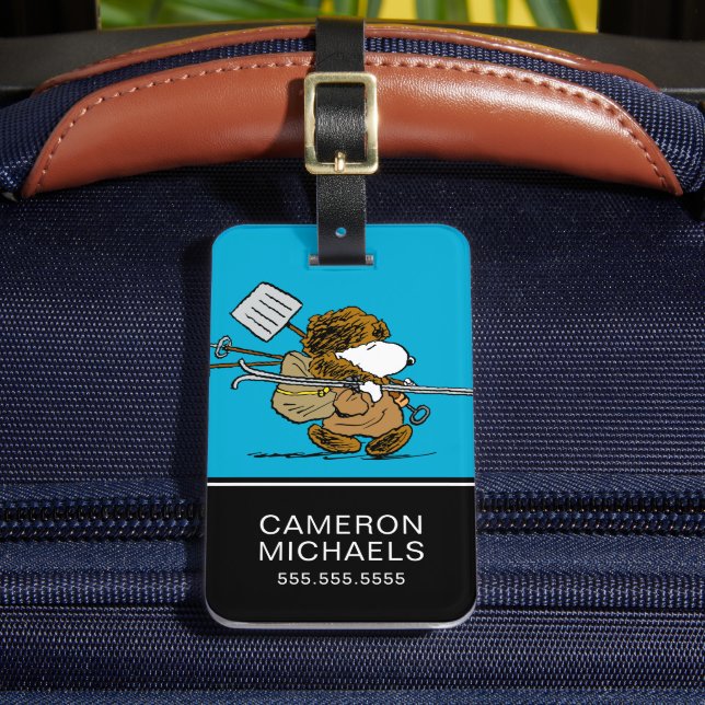 Erdnüsse | Snoopy Snow Warrior Gepäckanhänger (Vorderseite Insitu 2)