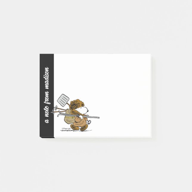 Erdnüsse | Snoopy Snow Warrior Post-it Klebezettel (Vorderseite)
