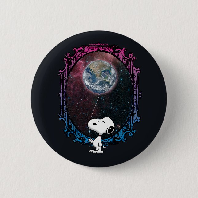 Erdnüsse | Snoopy Spaced Out Ballon Button (Vorderseite)