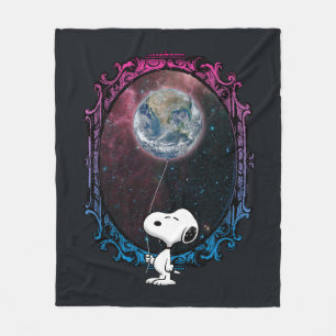 Erdnüsse Snoopy Spaced Out Ballon Fleecedecke