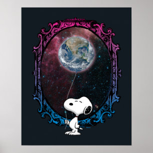 Erdnüsse   Snoopy Spaced Out Ballon Poster