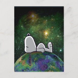 Erdnüsse   Snoopy Spacout Postkarte