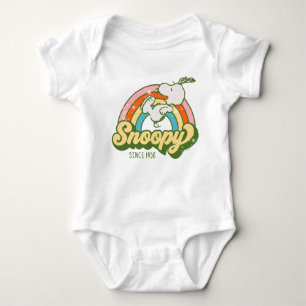 Erdnüsse   Snoopy Sparkle Rainbow Baby Strampler