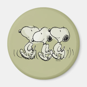 Erdnüsse   Snoopy stolziert einher Magnet