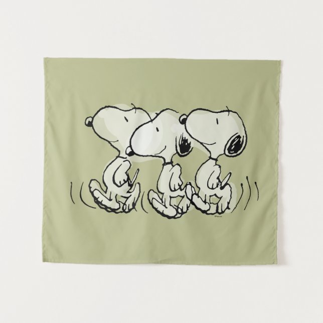 Erdnüsse | Snoopy stolziert einher Wandteppich (Vorderseite (Horizontal))