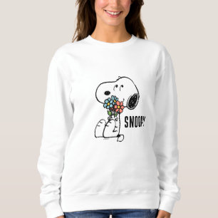 Erdnüsse   Snoopy Stopp & Riechen Sie die Blume Sweatshirt