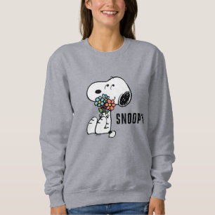 Erdnüsse   Snoopy Stopp & Riechen Sie die Blume Sweatshirt
