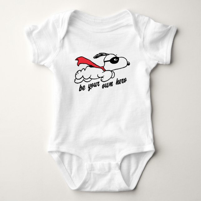 Erdnüsse | Snoopy Super Hero Baby Strampler (Vorderseite)