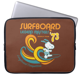 Erdnüsse Snoopy Surfboard Longboard Wettbewerb Laptopschutzhülle