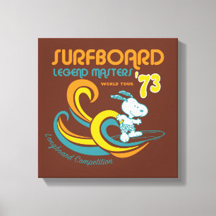 Erdnüsse   Snoopy Surfboard Longboard Wettbewerb Leinwanddruck