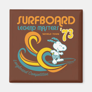Erdnüsse   Snoopy Surfboard Longboard Wettbewerb Magnet