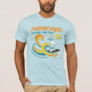 Erdnüsse Snoopy Surfboard Longboard Wettbewerb T-Shirt