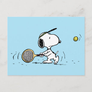 Erdnüsse   Snoopy Tennis Player Postkarte