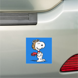 Erdnüsse   Snoopy the Fliegerace Auto Magnet