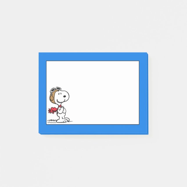 Erdnüsse | Snoopy the Fliegerace Post-it Klebezettel (Vorderseite)