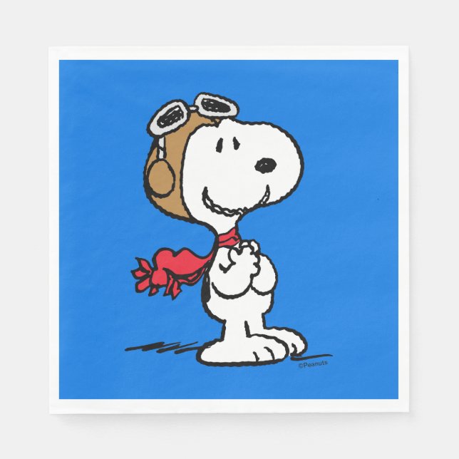 Erdnüsse | Snoopy the Fliegerace Serviette (Vorderseite)