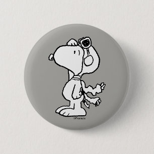 Erdnüsse   Snoopy the Flying Ace BW Button