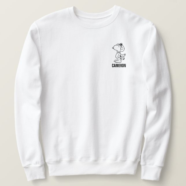 Erdnüsse | Snoopy the Flying Ace BW Sweatshirt (Design vorne)