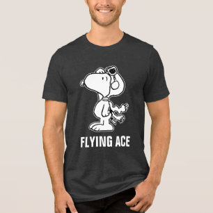 Erdnüsse   Snoopy the Flying Ace BW Tri-Blend Shirt