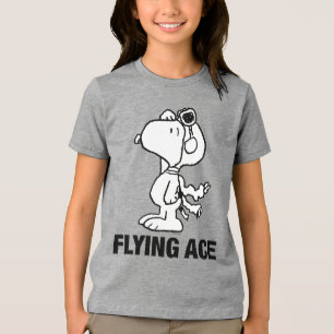 Erdnüsse   Snoopy the Flying Ace BW Tri-Blend Shirt