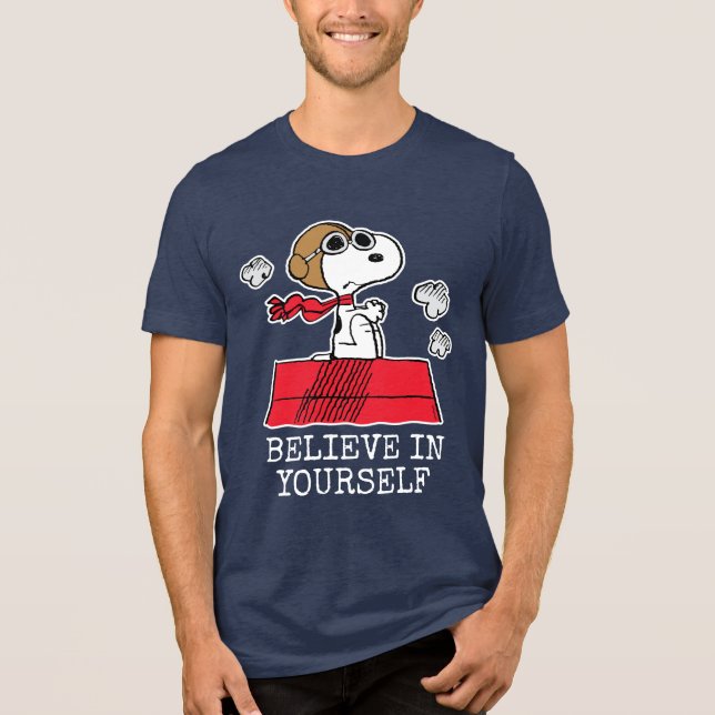 Erdnüsse | Snoopy the Flying Ace Tri-Blend Shirt (Vorderseite)
