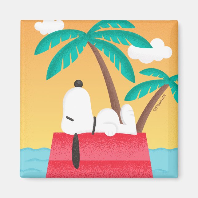Erdnüsse | Snoopy Tropical Deco Träume Magnet (Vorne)