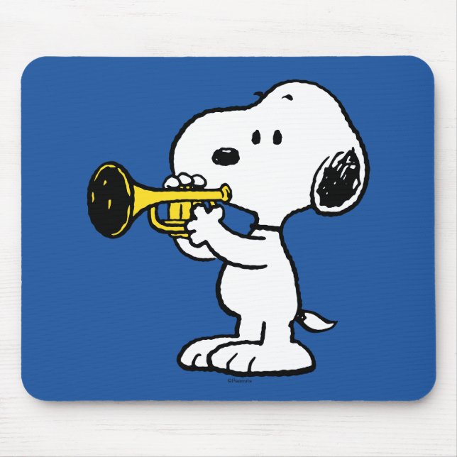 Erdnüsse | Snoopy Trumpet Player Mousepad (Vorne)