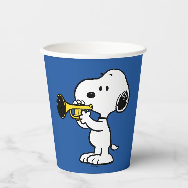Erdnüsse | Snoopy Trumpet Player Pappbecher (Vorderseite)