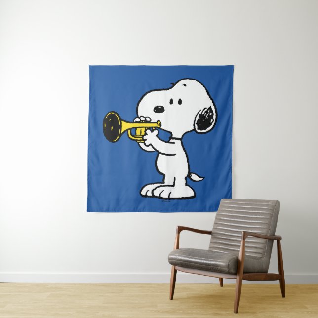 Erdnüsse | Snoopy Trumpet Player Wandteppich (Beispiel)