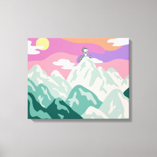 Erdnüsse Snoopy & Truppe Wandern im Berg Leinwanddruck