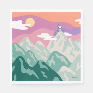 Erdnüsse   Snoopy & Truppe Wandern im Berg Serviette