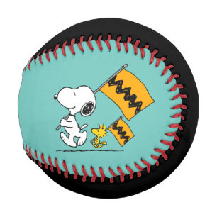 Erdnüsse Snoopy- und Holzflaggen Baseball