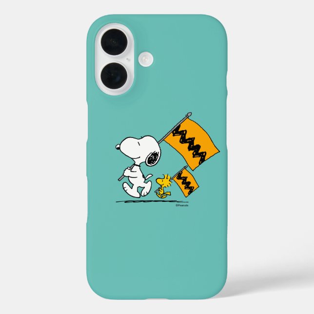 Erdnüsse | Snoopy- und Holzflaggen Case-Mate iPhone Hülle (Rückseite)