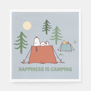 Erdnüsse   Snoopy und Holzpitching-Zelte Serviette