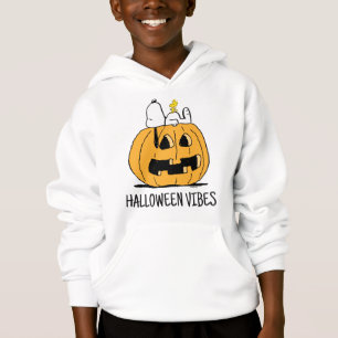 Erdnüsse   Snoopy und Jack-O-Lantern aus Holz Hoodie