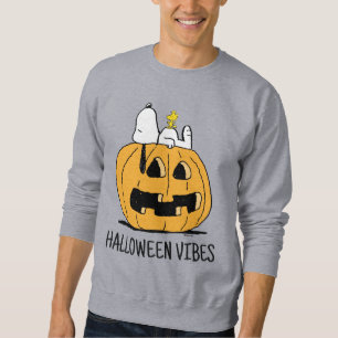 Erdnüsse Snoopy und Jack-O-Lantern aus Holz Sweatshirt