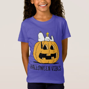 Erdnüsse   Snoopy und Jack-O-Lantern aus Holz T-Shirt