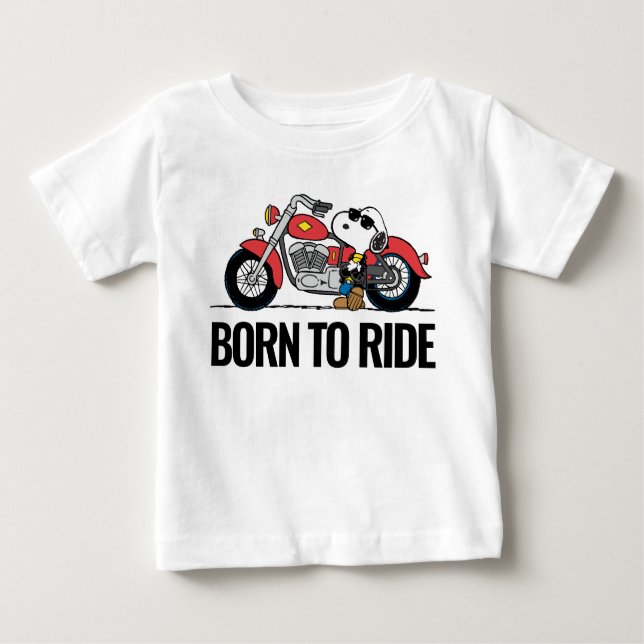 Erdnüsse | Snoopy und sein Motorrad Baby T-shirt (Vorderseite)