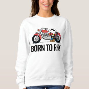 Erdnüsse Snoopy und sein Motorrad Sweatshirt