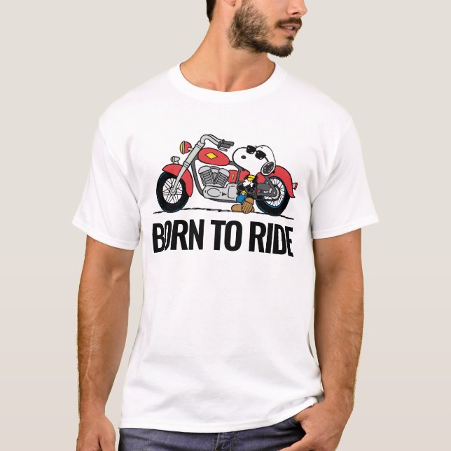 Erdnüsse | Snoopy und sein Motorrad T-Shirt (Vorderseite)